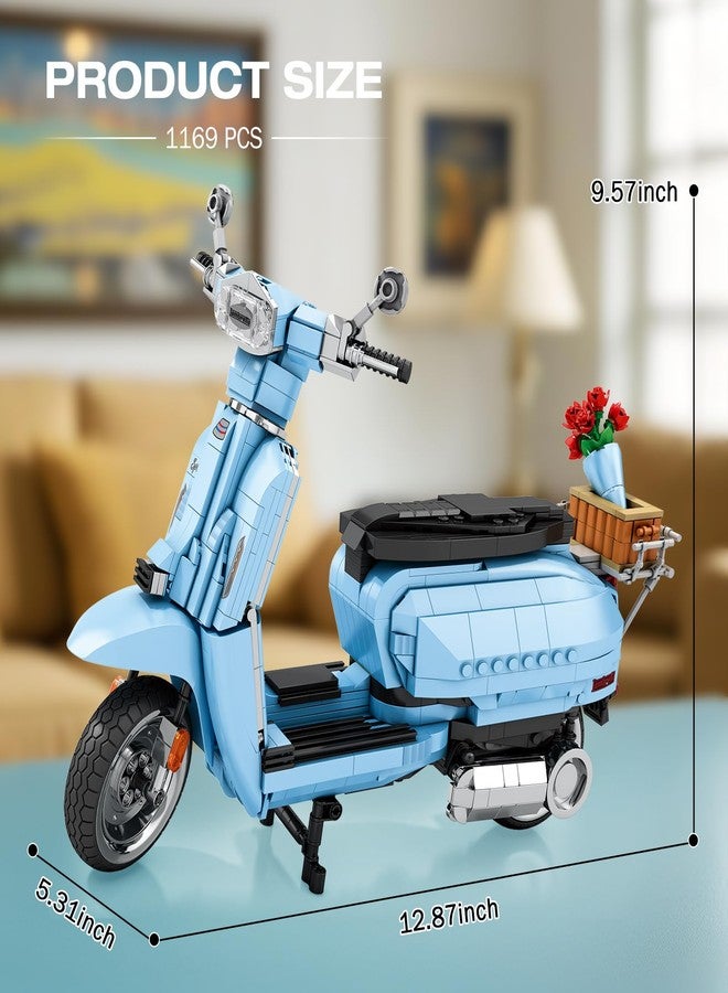 Reobrix V200 Motorcycle Building Toy for Adults, Motorbike Building Set for Adults, Collectible Cool Sidecar Motorcycle Model Kit with Stand, Room Decor Birthday Gifts for Adult (1,169 PCS) - Image 5